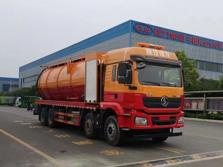 陜汽德龍前四后八33方清洗吸污車